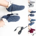 thumbnail image 4 of Xunlbb Winter SocksLadies Christmas Socks Solid Color Heated Foot Warmer Knitted Socks Christmas Gift, 4 of 4