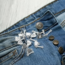 ROSENICE 10 Sets Metal Clothing Hooks Sewing and Eye Latch Trouser Bar Fasteners for Miss