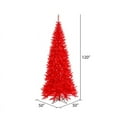 thumbnail image 2 of Vickerman 120" Plastic Fir Slim Dura-lit LED Artificial Christmas Tree in Red, 2 of 2