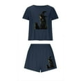 thumbnail image 2 of Censtreet Women's Pajama Sets Halloween Short Sleeve Pjs 2 Piece Top and Shorts Sleepwear Comfy Soft Lounge Sets S-XL, 2 of 7