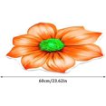 thumbnail image 2 of Floral Area Rugs Peony Flower Shape Area Rugs Non-Slip Rugs Floral Shaggy Carpet Bath Mat for Bedroom Living Room and Sofa, Orange, 2'x2', 2 of 7