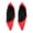 Red, variant on 2 Ice Skate Blade Covers Protective Sleeve Outdoor Sports Soft Skating Guard Red