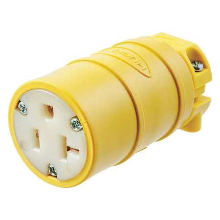 Hubbell Blade - HUBBELL WIRING DEVICE-KELLEMS HBL1533 Straight Blade Connector,5-20R,20A,125V