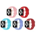 thumbnail image 1 of BXUXOHS 5Pack Silicoen Sport Band for Apple Watch Bands 44mm 45mm 41mm 40mm 38mm 49mm 42mm Women Men, Adjustable  Elastic Wristbands Strap Accessories for iWatch Series Ultra 8 7 SE 6 5 4 3 2 1 Nike, 1 of 12
