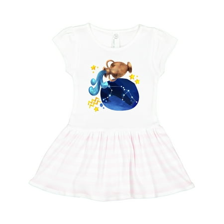 

Inktastic Aquarius Constellation Zodiac Sign Illustration Gift Toddler Girl Dress