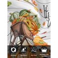 thumbnail image 7 of Orange Pumpkins Fall Cloth Napkins Set of 8 Reusable Dinner Napkins, Thanksgiving Maple Gnomes Country Wood Cocktail Napkin Washable Table Napkins for Wedding/Holiday Party/Baby Shower 20"x20", 7 of 7