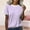 Purple, variant on Tittly T Shirts for Women Spring Tops for Women Women's Spring Round Neck Color Blocked Loose Casual Short Sleeve T Shirt Tshirts Shirts Basic Tees Blue L