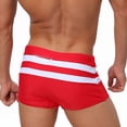 thumbnail image 3 of Mens Swimwear Bottom Striped Boxer Shorts Quick Drying Bikini Bottom for Spring Pool Beach Party, 3 of 8