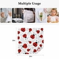thumbnail image 4 of Ladybug Cloth Napkins, Cartoon Red Black Dots Animals Modern Simple Washable and Reusable Dinner Napkins Set of 4, Table Napkin for Kitchen Party Birthday Wedding Hotel Housewarming 20"x20", 4 of 8