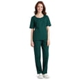 thumbnail image 2 of Universal Basics by Adar Women's Sweetheart V-Neck Solid Scrub Top, 2 of 5