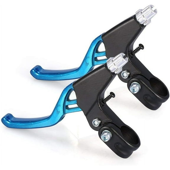 1 Pair Bicycle Brake Lever, V-Brake Handlebar Aluminium Alloy Bike Brake Handle Universal 2.2cm for Most Bicycle, Road Bike, Mountain Bike (Blue)