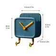 thumbnail image 3 of Small Alarm Clocks for Bedrooms Creative Storage Rack Free Punch Alarm Clock Hook Kitchen Supplies Storage Rack Bedroom Wall Hanging Pendant, 3 of 8