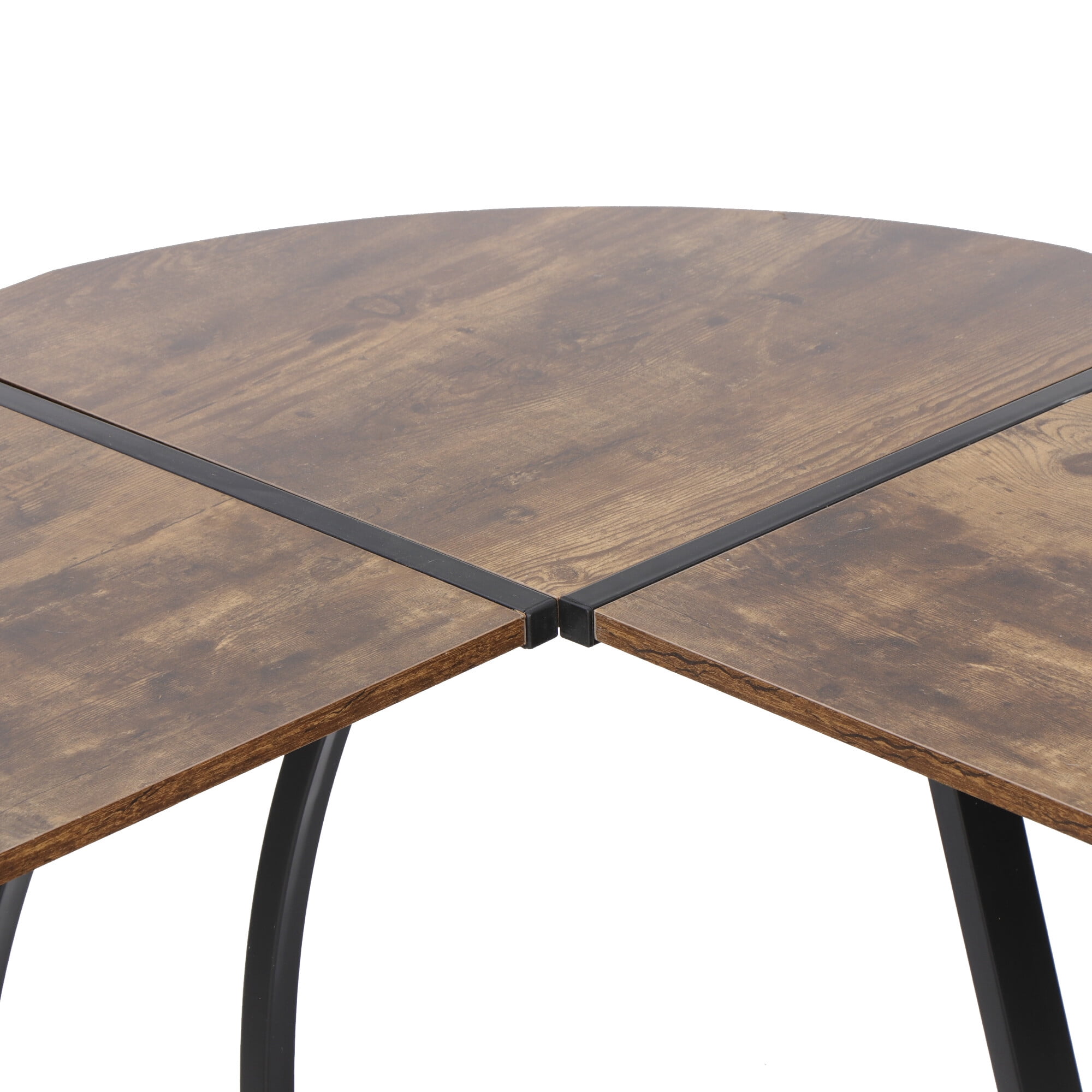 HomGarden L-Shaped Computer Desk 58” Reversible MDF Corner Gaming Desk, Rustic Brown
