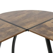 HomGarden L-Shaped Computer Desk 58” Reversible MDF Corner Gaming Desk, Rustic Brown