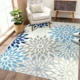 thumbnail image 3 of Washable Folding Back Rug Moroccan Flower Non-Shedding Area Rugs Boho Anti-Slip Area Rug Short Shag Plush Area Rug for Living Room, Bedroom,Children's Room, 3 of 9
