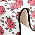 thumbnail image 6 of SKYSONIC 2'X6' Valentines Hearts Runner Rug with Rubber Backing, Pink Roses Non Slip Entryway Rug Runner Washable Soft Area Rug Carpet for Hallway Bedroom Kitchen Decor, 6 of 6