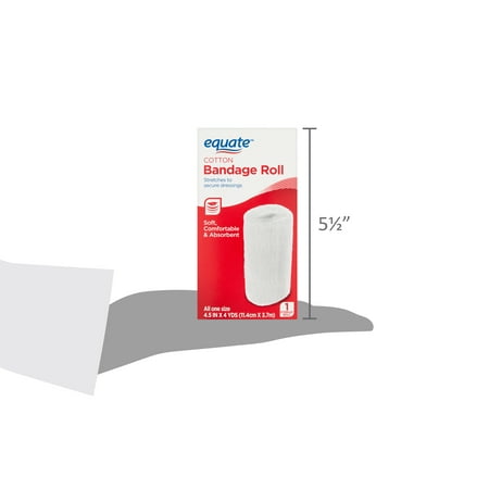 Equate Cotton Bandage Roll, 4.5 in x 4 yds