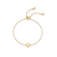 thumbnail image 3 of Set de pulseras PAVOI chapadas en oro de 14K con dijes de corazón ajustables, 3 of 6