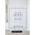 thumbnail image 2 of White Polyester Shower Curtain - 79x71 inches - Black Writing Design, 2 of 6