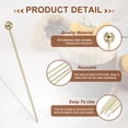 thumbnail image 3 of Uxcell 12 Pcs Palillos de Cóctel de Acero Inoxidable, 4.33" Palillos de Martini Reutilizables para Bebidas y Aperitivos, Dorado, 3 of 7