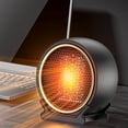 thumbnail image 2 of Electric fan heater, PTC 1200 W, silent, 2 heat settings, energy saving, quiet operation, overheat protection (black), 2 of 5