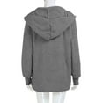 thumbnail image 4 of Womens Fuzzy Jacket Hooded Cardigan Soft Cozy Open Front Sherpa Fleece Coat Winter Warm Outwear with Pockets, 4 of 6