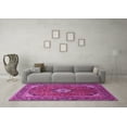 thumbnail image 3 of Ahgly Company Indoor Round Medallion Pink Traditional Area Rugs, 7' Round, 3 of 4