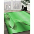 thumbnail image 2 of Ahgly Company Indoor Square Patterned Neon Green Area Rugs, 6' Square, 2 of 6