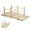 Natural, variant on Wooden Garden Bridge, Outdoor Arched Walkway with Safety Rails, 220 lbs Capacity, Small Cedar Wood Footbridge Over Pond for Backyard, Patio, Lawn Decoration, 59” x 26.5” x 22” (Natural)