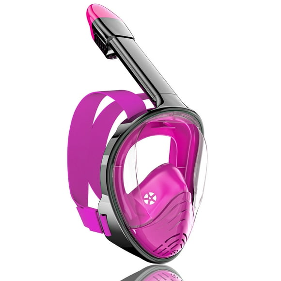 QingSong Masque de Plongée Intégral, Masque de Plongée avec Support de Caméra Détachable, Vue Panoramique à 180 Degrés Anti-Buée Anti-Fuite Ensemble de Plongée pour Enfants et Adultes
