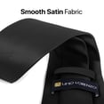 thumbnail image 4 of Corbata Clásica Umo Lorenzo para Hombre, Color Sólido, Material de Poliéster con Acabado Satín Amplio, Negra, 4 of 7
