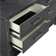 thumbnail image 6 of New Classic Furniture Odessa 6-Drawer Solid Wood Dresser in Charcoal, 6 of 10