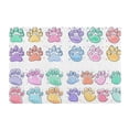 thumbnail image 2 of IAUYY Set of 2 Inch Bath Mat Thick Soft Plush Shower Mat TPR Backing Material Non Slip Bath Mats for Bathroom for Tub Shower Hotel Colorful Cat Paws, 2 of 9