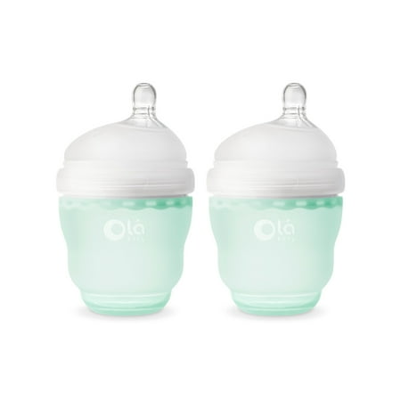 UPC: 0789185886424 | Olababy GentleBottle  Silicone Baby Bottle – 4oz  Mint 2-Pack