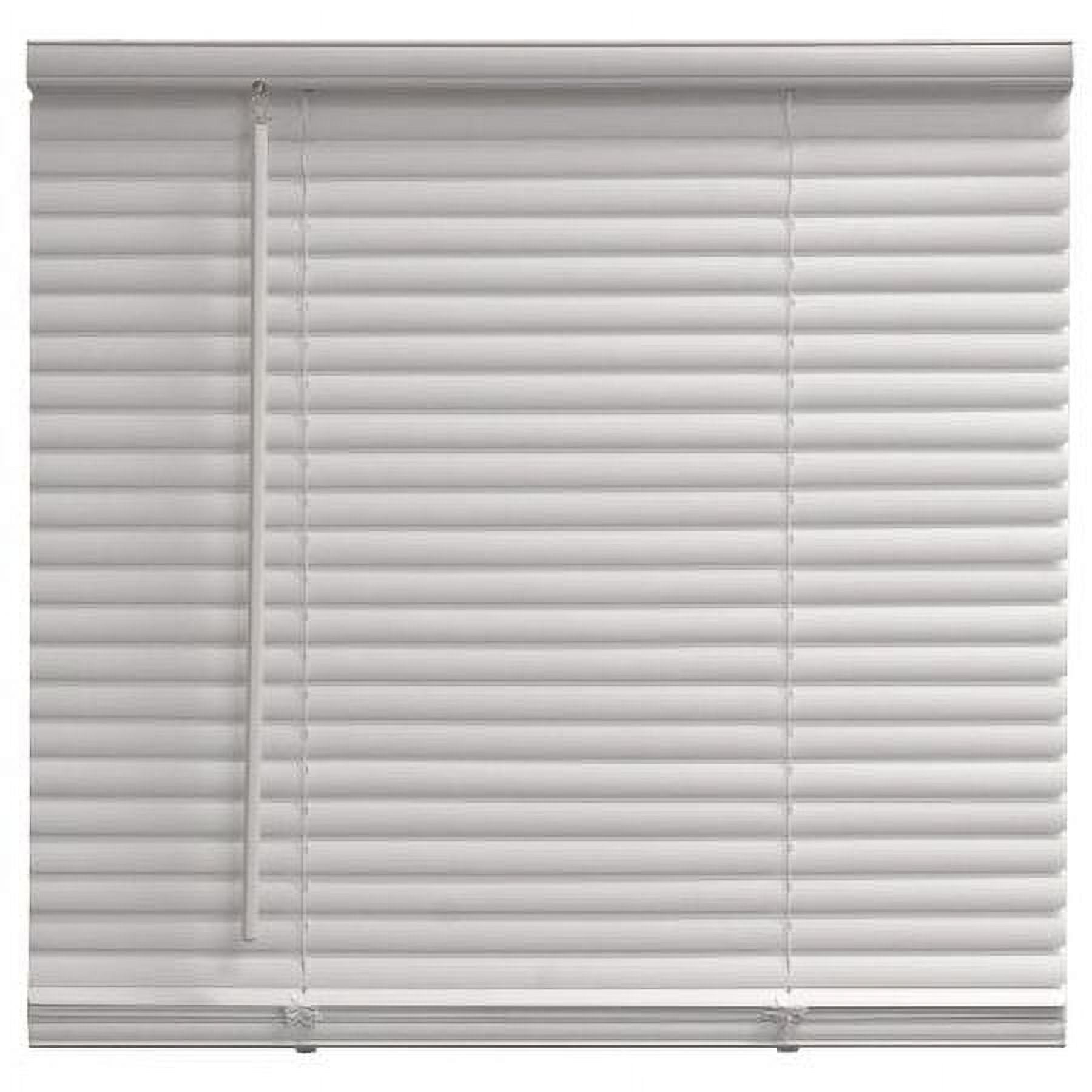 (2 pack) Mainstays 1 in Cordless Vinyl Light-Filtering Mini Blinds, White, 33 in W x 64 in L