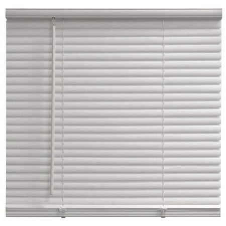 MAINSTAYS 1″ CORDLESS VINYL LIGHT FILTERING MINI BLINDS, WHITE, 33″ W X 64″ L