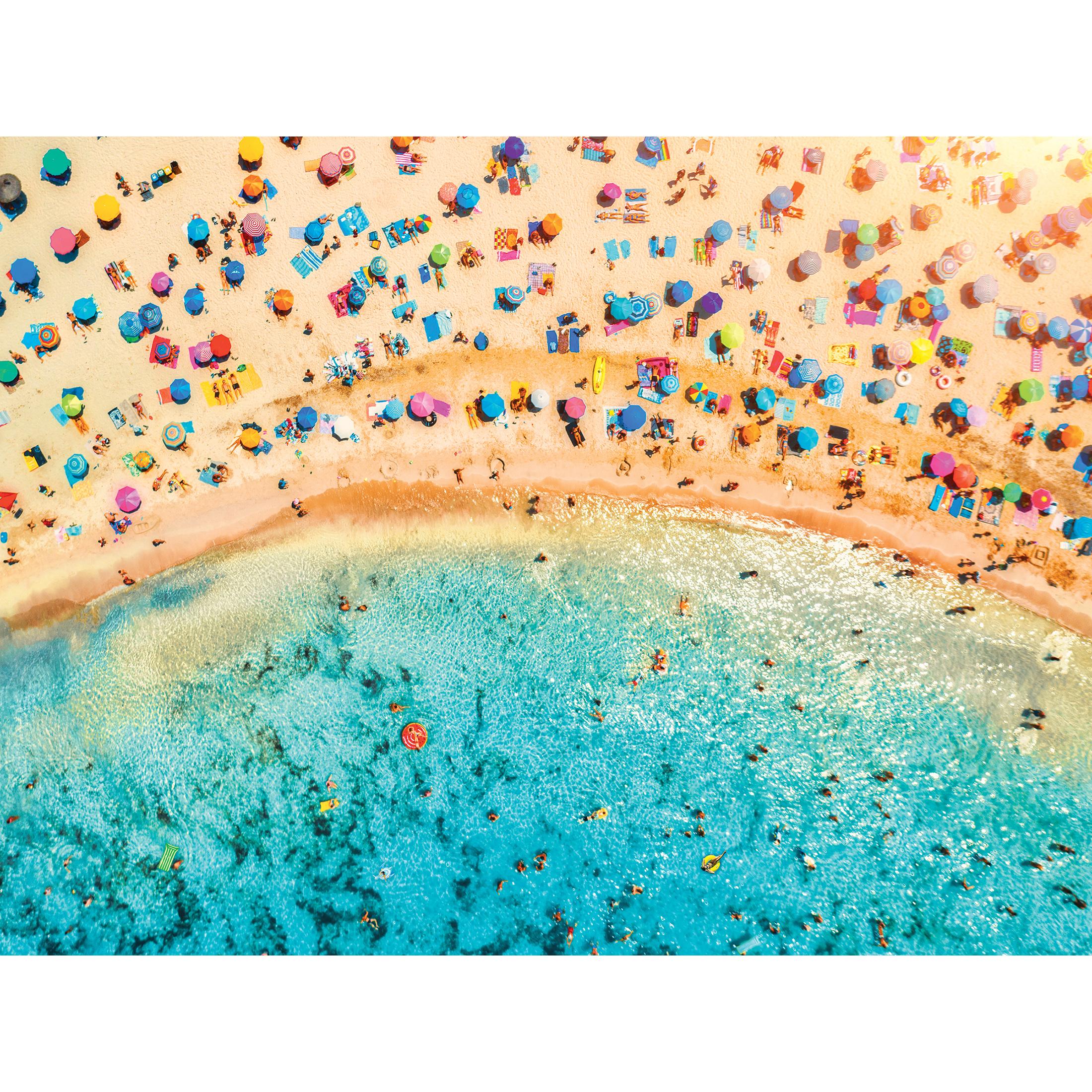 Cra-Z-Art Kodak 350-Piece Sandy Beach with Colorful Umbrellas Adult Jigsaw Puzzle