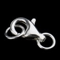 thumbnail image 3 of 1 cierre de langosta de plata de ley 925 para hacer tú mismo, accesorios de joyería, conectores para collares. 13mm, 3 of 9