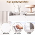 thumbnail image 6 of NEGYLIM Bedside Table, Nightstand with Multi-Color LED Light Strip, Quiet Drawers, 3 Drawers, Small Space Solution, Bedroom End Tables, White, 6 of 13