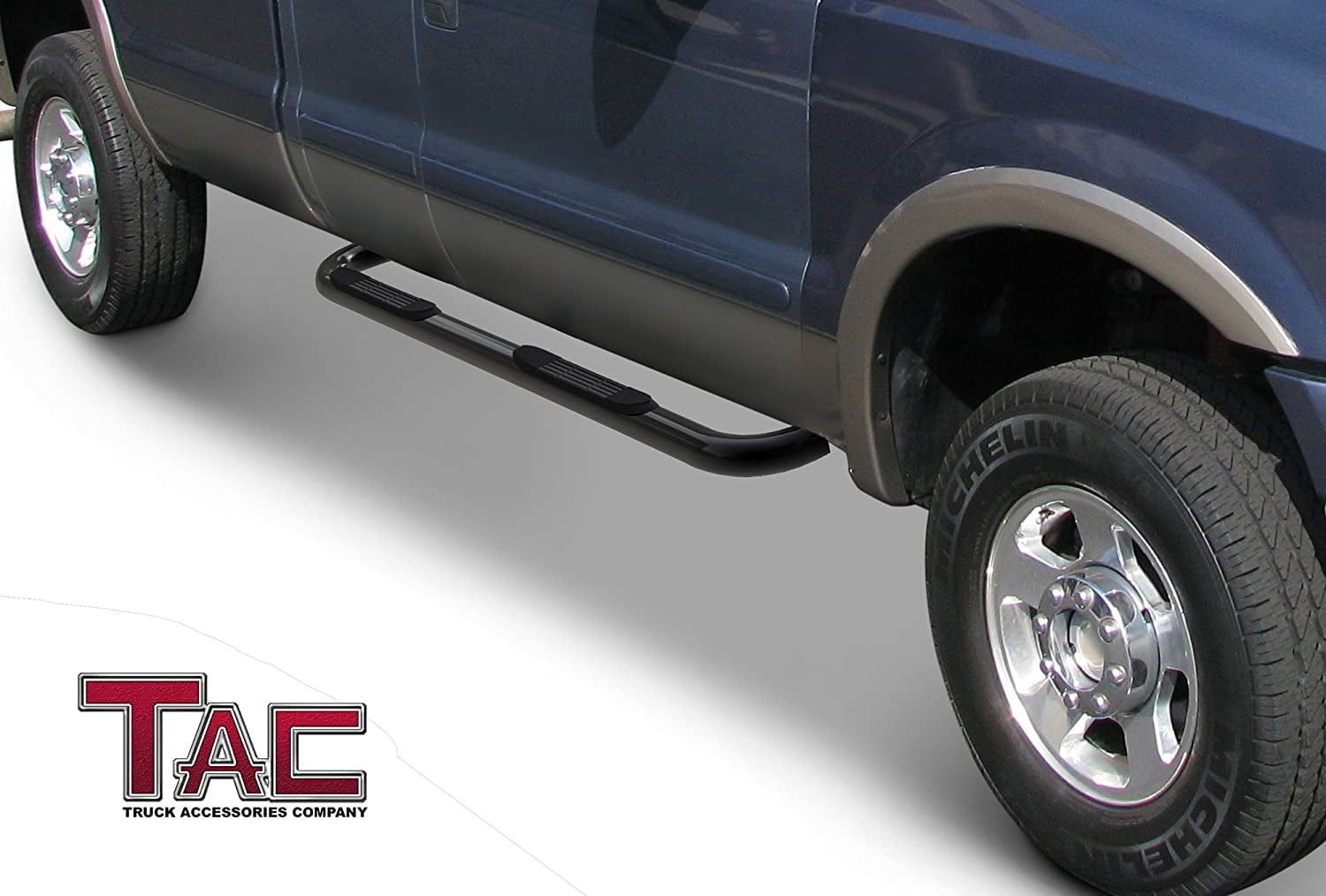 TAC Side Steps Fit 1988-1998 Chevy/GMC C/K 2 Door Extended CAB (Incl. Z71) Pickup Truck 3" Black Nerf Bars Step Rails Running Boards Off Road Exterior Accessories (2 Pieces Running Boards)