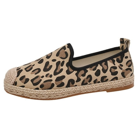 

Casual Shoes for Women Womens Shoes Fashion Leopard Print Flat Soft Sole Fishermans Shoes Mesh Casual Shoes Women Casual Shoes Mesh Brown 37