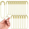 thumbnail image 1 of Imperdibles Extra Grandes de 7,6 cm (3 Pulgadas) - 20 Unidades - Broches de Costura Sin Espiral - Imperdibles Gigantes, Dorado, 1 of 5