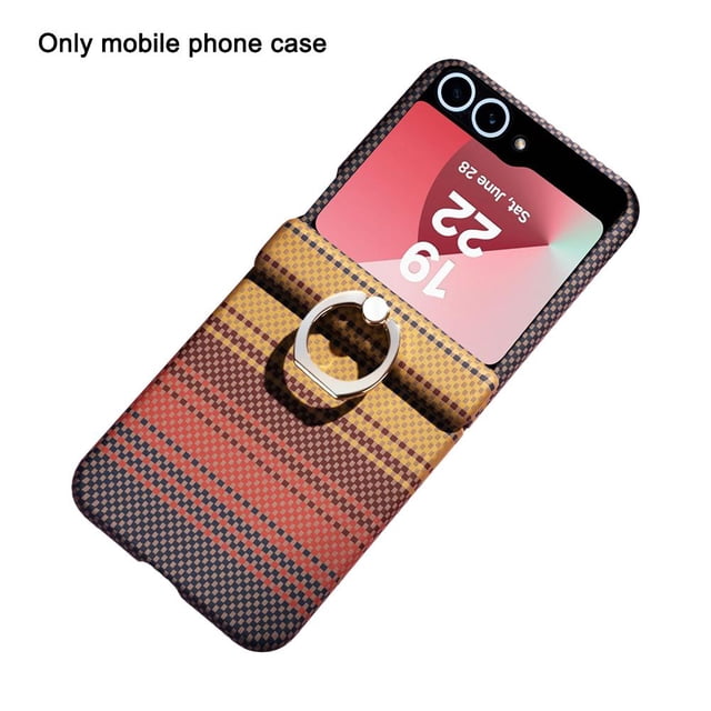 Case for Z Flip 7 Contrasting Carbon Fiber Pattern Screen Protector Galaxy for Flip 7 Cover