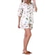 thumbnail image 4 of CONJUNTOS DE VACACIONES CASUALES IMPRESOS DE CAMISA DE BOTONES Y PANTALONES CORTOS PARA MUJERES DE VERANO INSPIRE CHIC M Blanco, 4 of 6