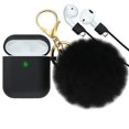 thumbnail image 1 of Filoto Estuche para Airpods, Airpod Case para Apple Airpods 2 y 1 Estuche de carga, Lindo Air Pods Funda protectora de silicona para accesorios/Llavero/Pom Pom/Correa para el hombro, Regalo para niñas y mujeres, Vino rojo Ormromra WMPH-1189-1, 1 of 4