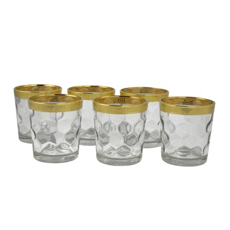 

Three Star 6 Piece Multifaceted Double Old Fashion Glass GS7328