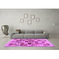 thumbnail image 3 of Ahgly Company Indoor Square Abstract Purple Contemporary Area Rugs, 5' Square, 3 of 4