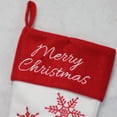 thumbnail image 2 of Northlight 15.25" Red and White Snowflake Embroidered Christmas Stocking, 2 of 4