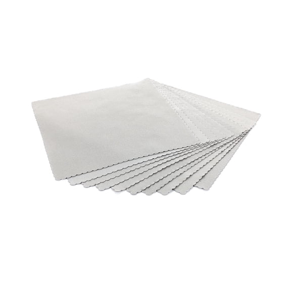 The Rag Company - Buttersoft™ Suede Applicator Cloths - Ice Grey, 8 x 8 in, 10-Pack