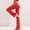 Red, variant on POROPL Flare Leggings for Women High Waisted Straight Leggings Yoga Athletic Workout Size S-XXL